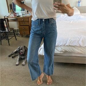 Denim Forum Farah Classic Blue Button-Fly Jeans